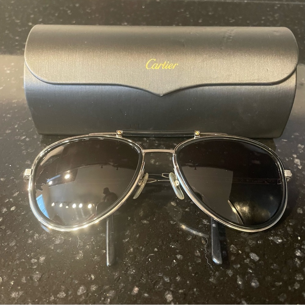 NWOT: Cartier metal aviator sunglasses